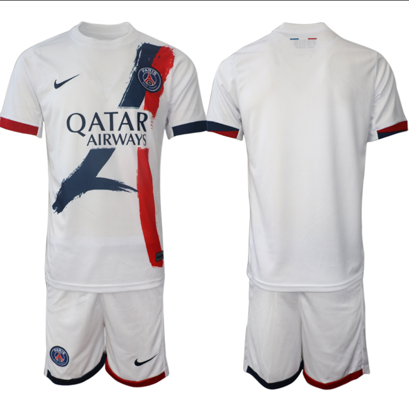 Men 2024-2025 Club Paris St German away White Blank Soccer Jersey->paris st german jersey->Soccer Club Jersey